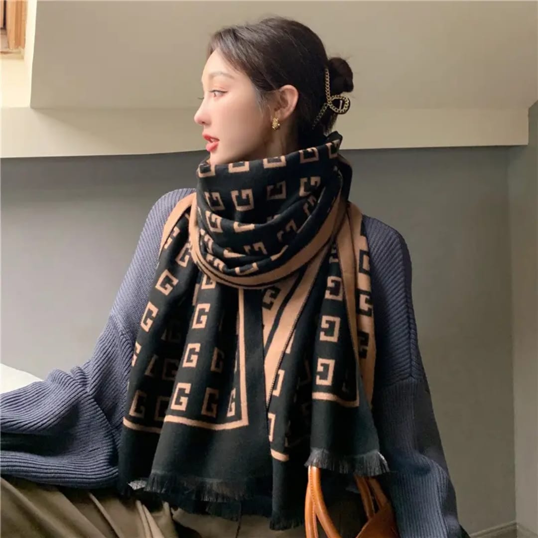 Pearly Glitter™️ Premium Pashmina Cashmere-Feel Winter Shawl – Ultra-Soft Blanket Scarf for Women | Elegant Fashion Wrap