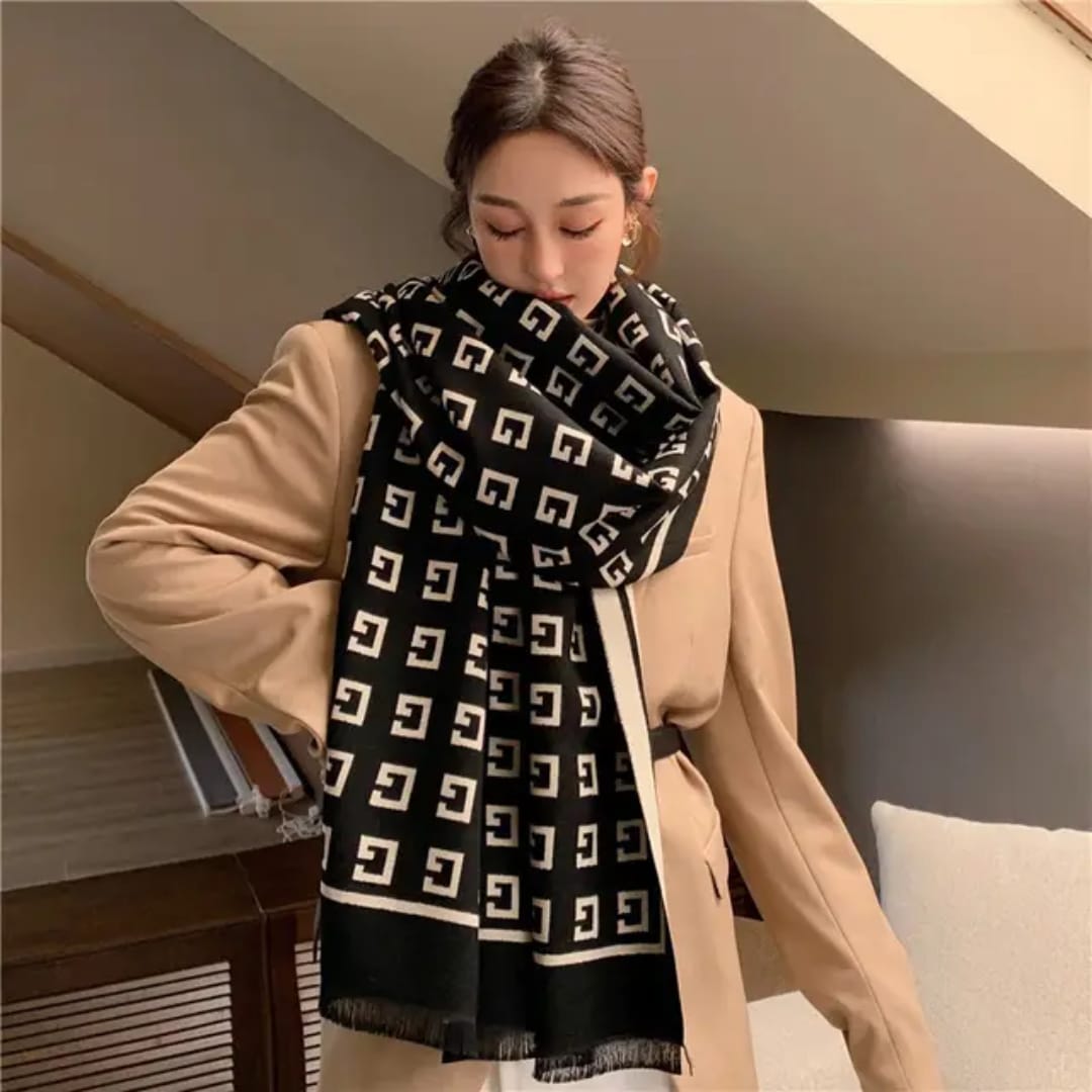 Pearly Glitter™️ Premium Pashmina Cashmere-Feel Winter Shawl – Ultra-Soft Blanket Scarf for Women | Elegant Fashion Wrap