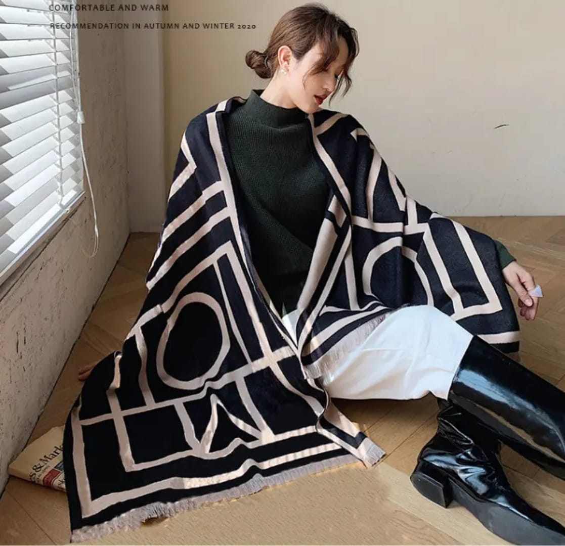 Pearly Glitter™️ Premium Pashmina Cashmere-Feel Winter Shawl – Ultra-Soft Blanket Scarf for Women | Elegant Fashion Wrap