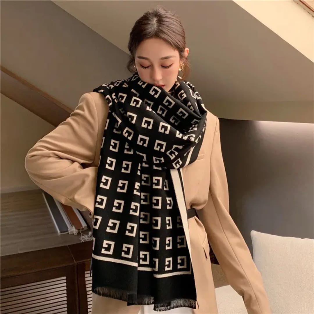 Pearly Glitter™️ Premium Pashmina Cashmere-Feel Winter Shawl – Ultra-Soft Blanket Scarf for Women | Elegant Fashion Wrap