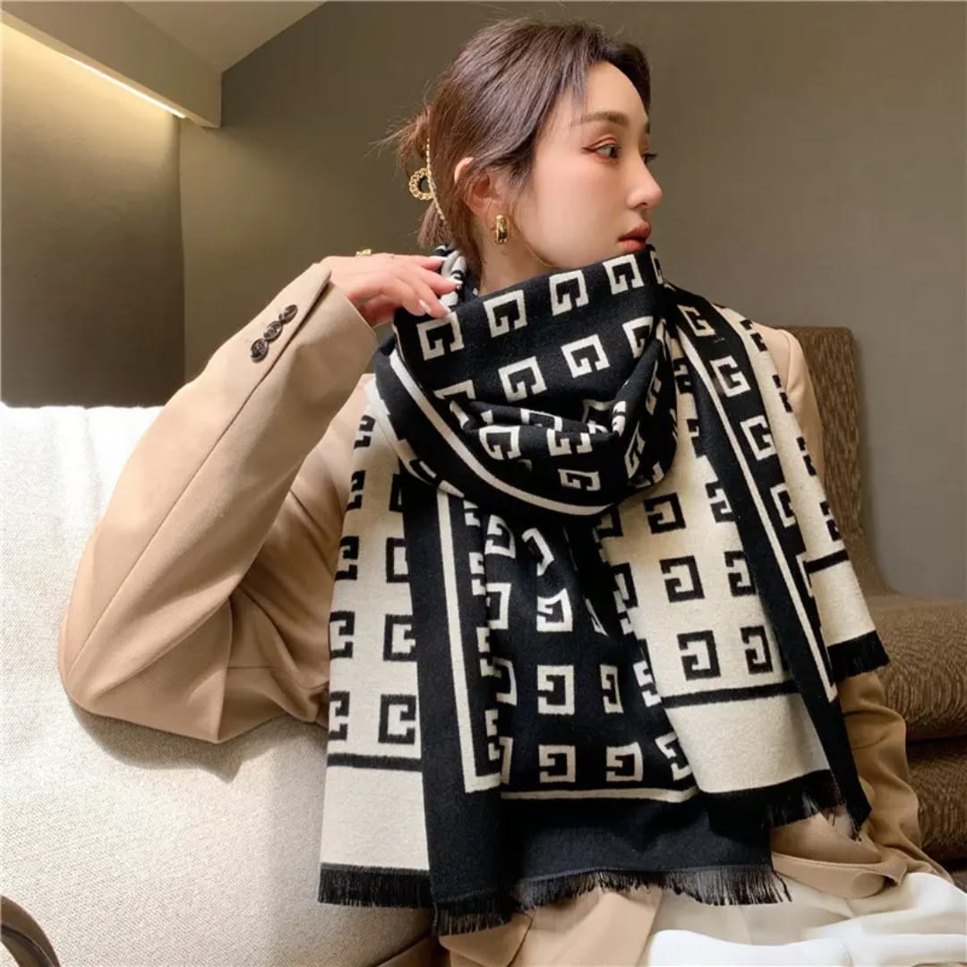 Pearly Glitter™️ Premium Pashmina Cashmere-Feel Winter Shawl – Ultra-Soft Blanket Scarf for Women | Elegant Fashion Wrap