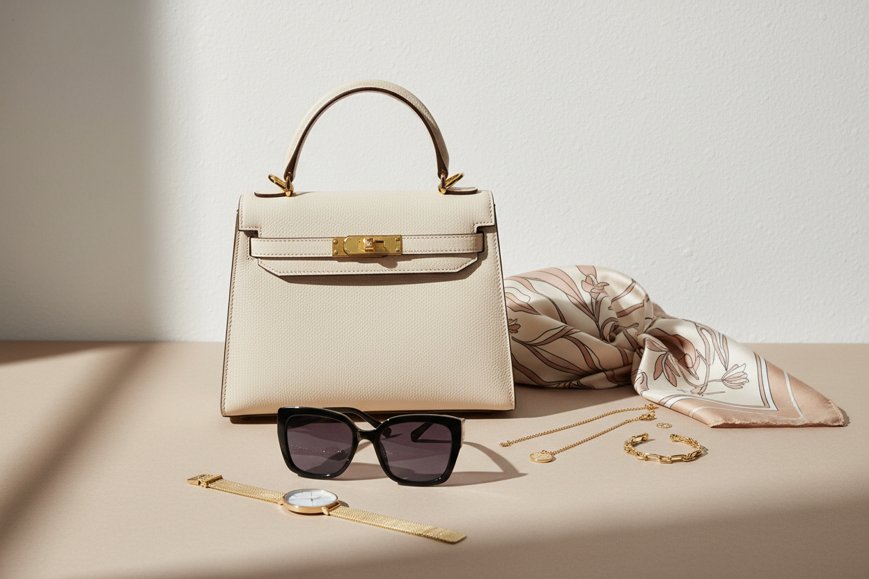 Generate a realistic image for women's accessories a store