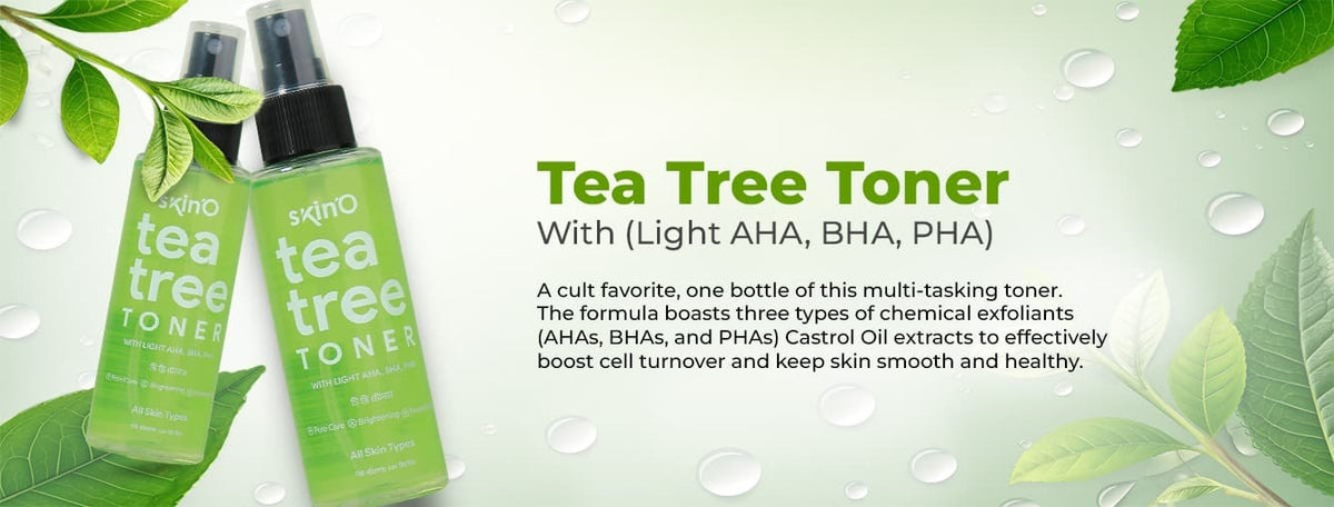 Skin’O Tea Tree Toner With (Light AHA, BHA)